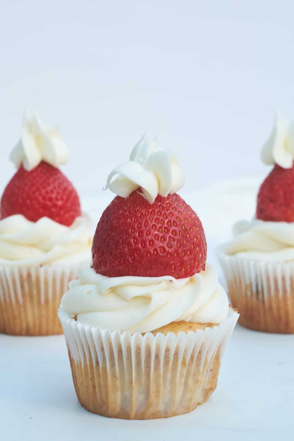 Santa Strawberry Cupcakes