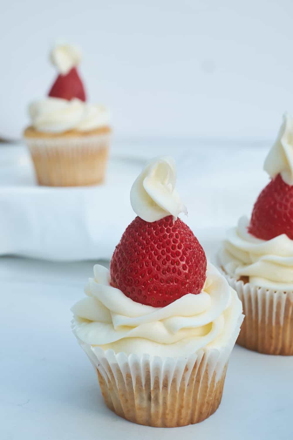 Santa Strawberry Cupcakes