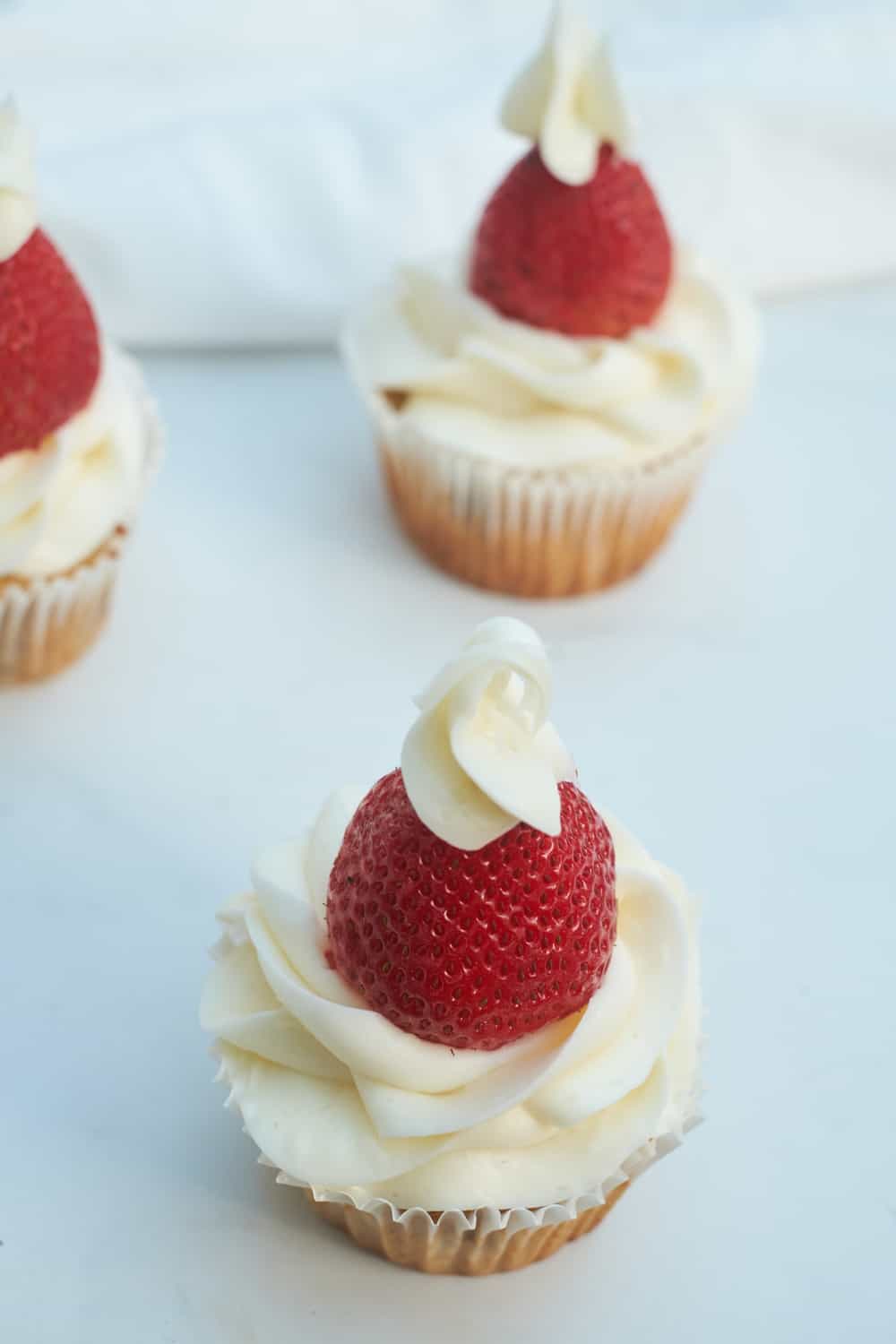 Santa Strawberry Cupcakes