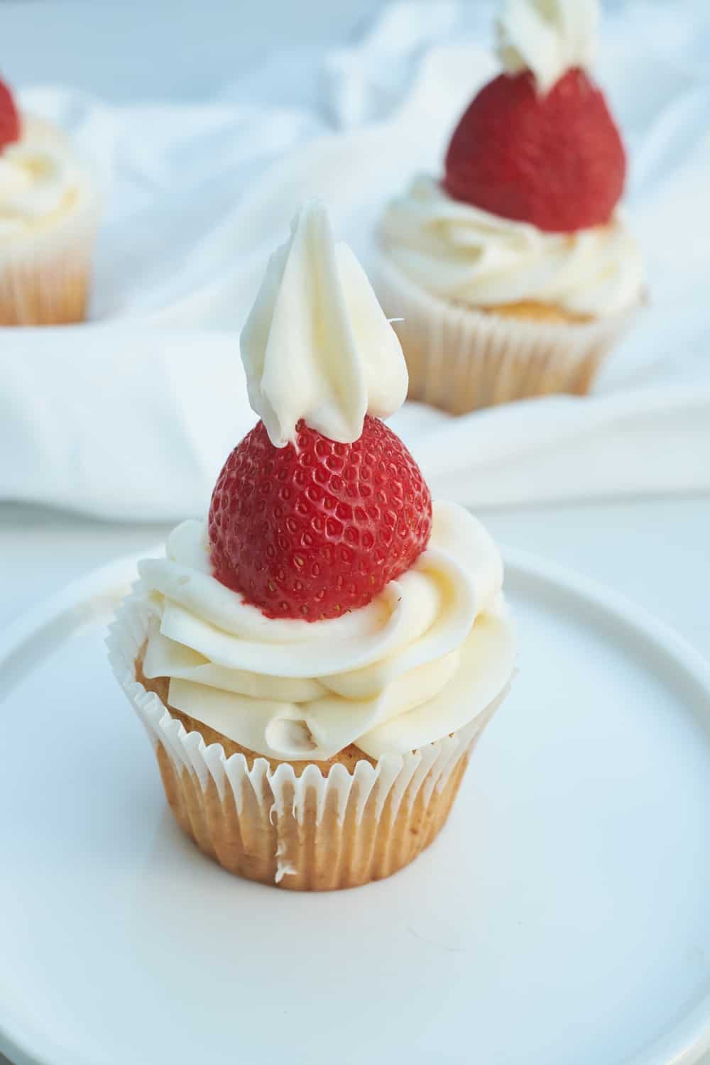 Santa Strawberry Cupcakes