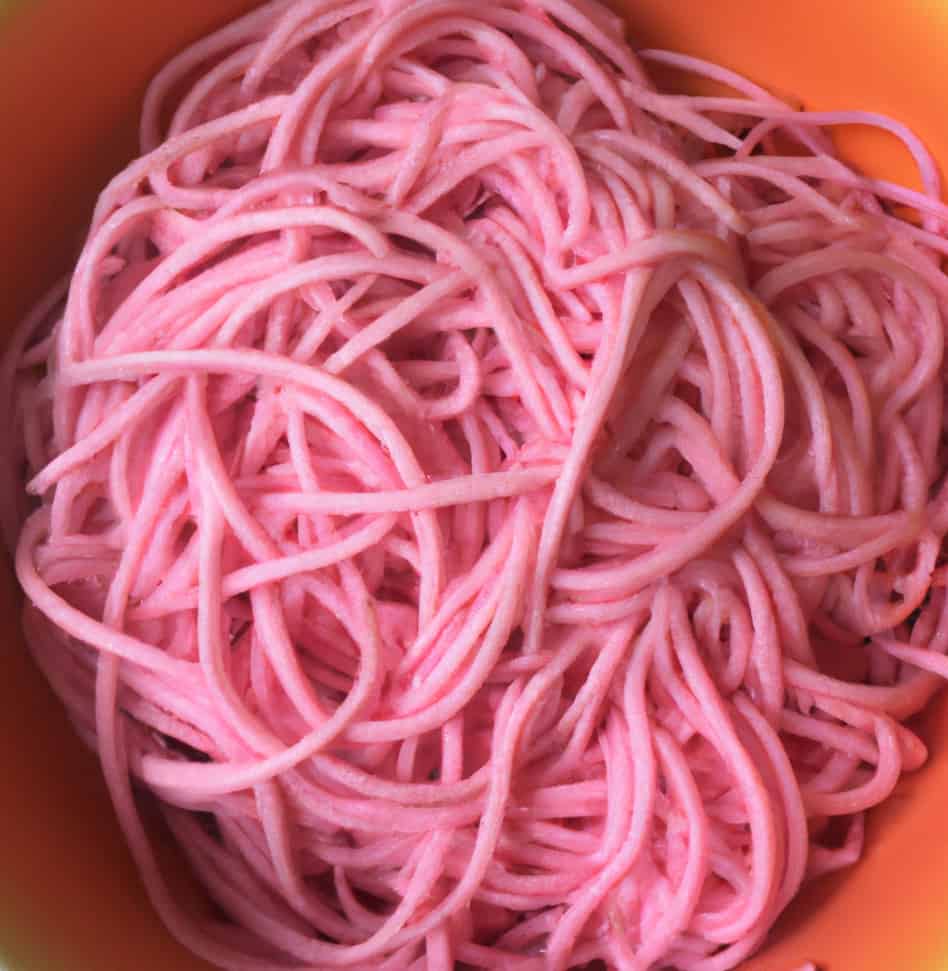 pink spaghetti