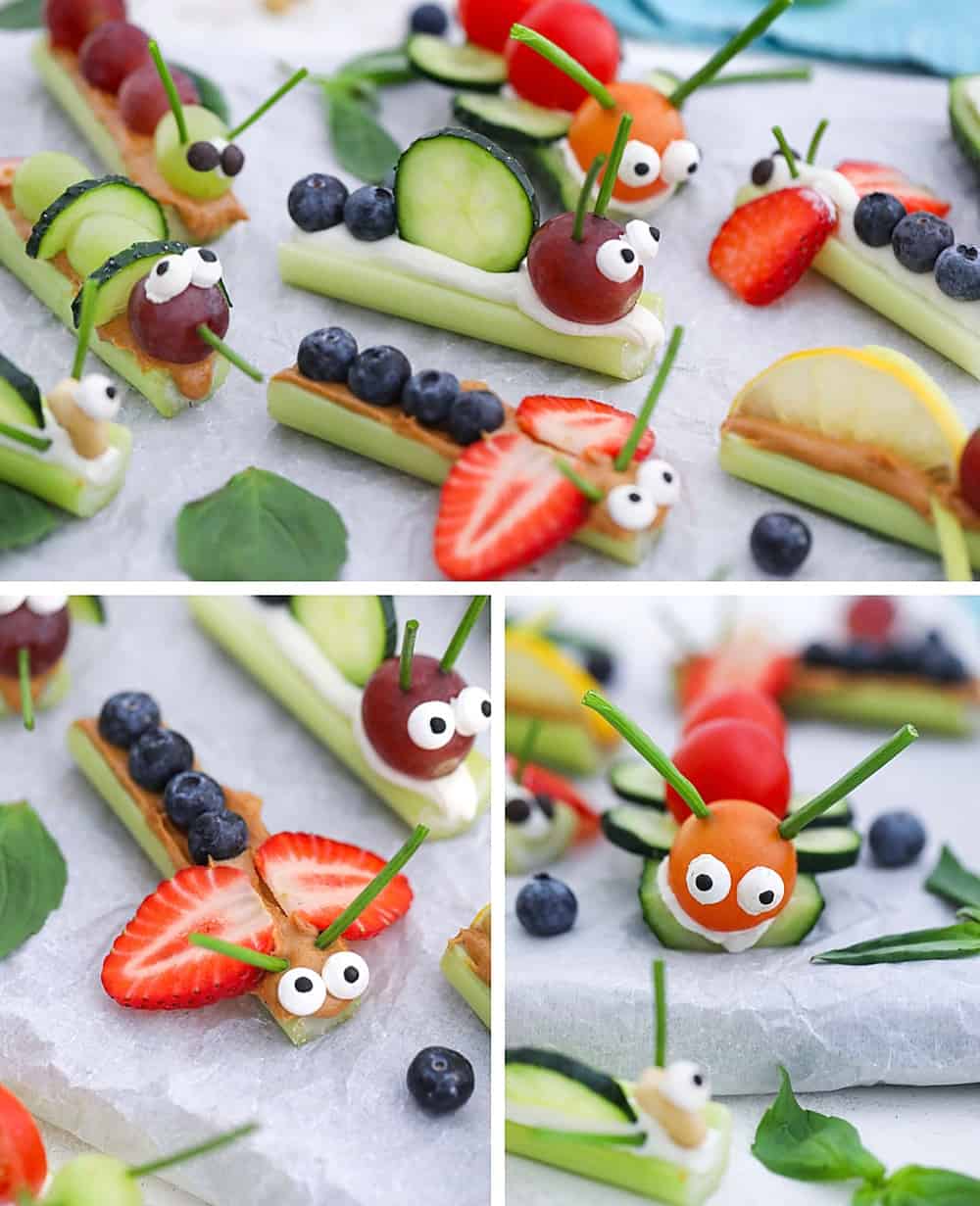 fruit and veggie bug snack