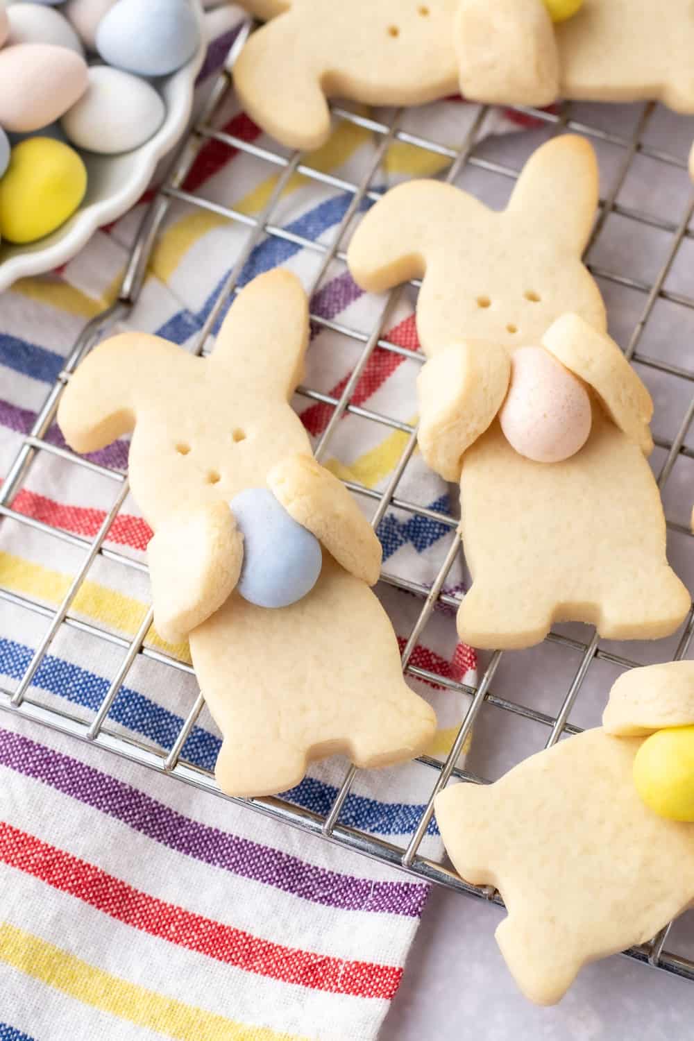 Bunny Holding Egg Cookies