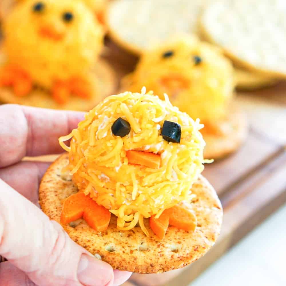 Mini Chicks Cheese Balls - Easter Appetizer