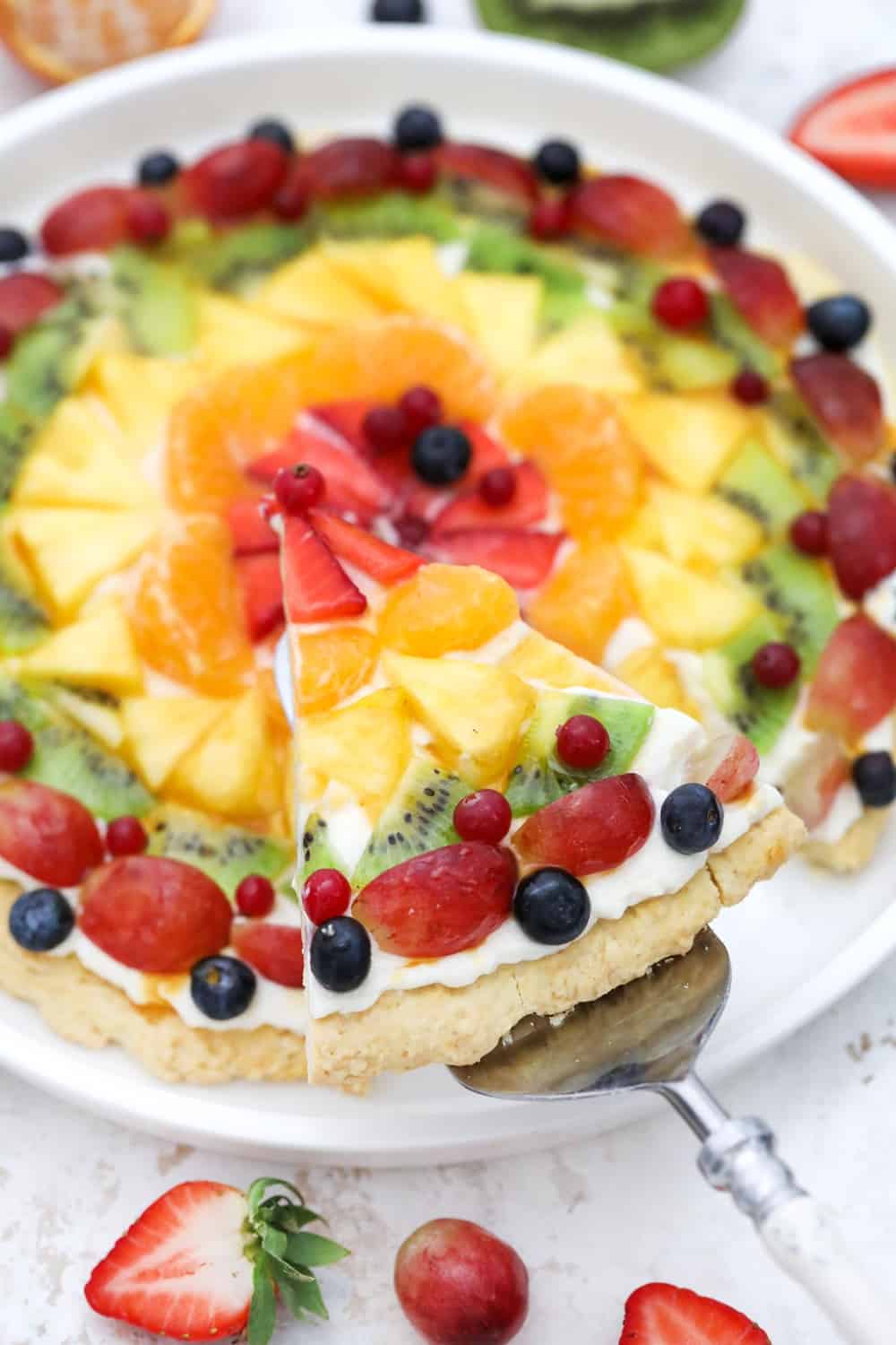  Rainbow Fruit Cookie Pizza 