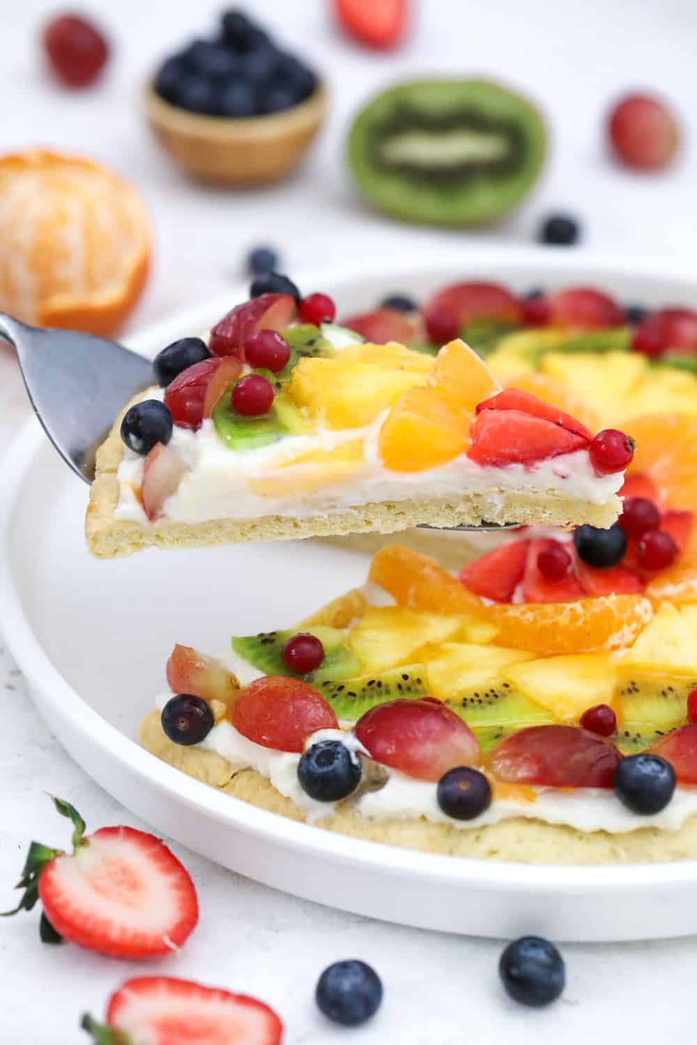  Rainbow Fruit Cookie Pizza 