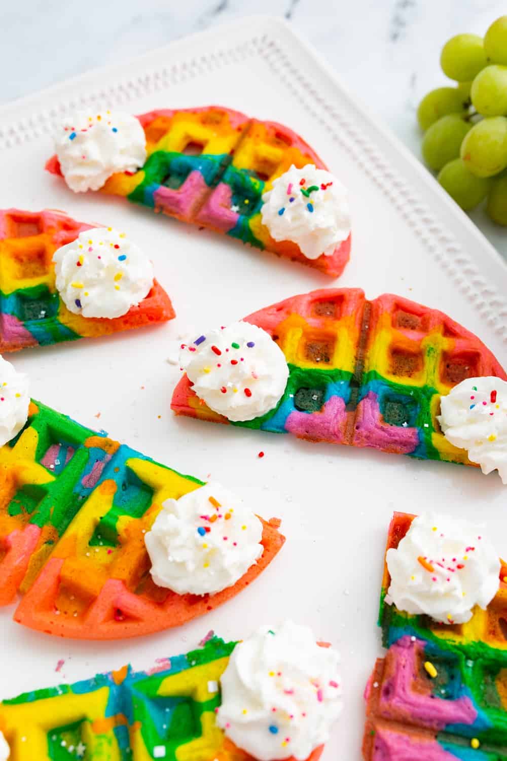 Rainbow Waffles