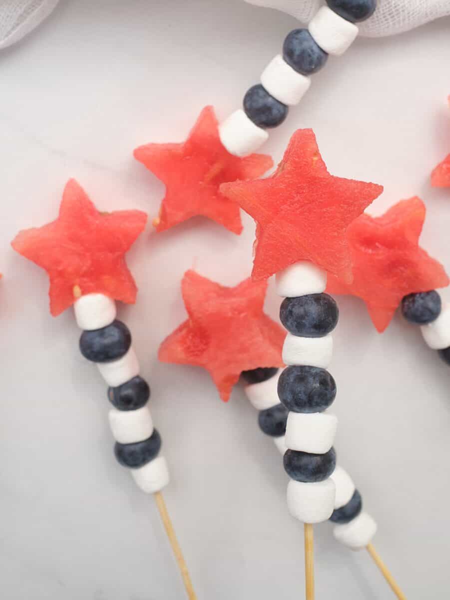 Star-Spangled 4th of July Fruit Skewers