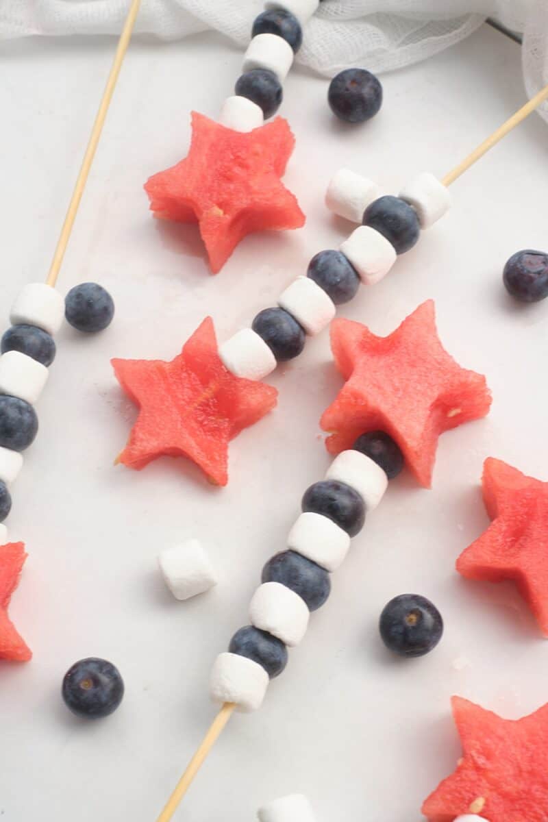 Star-Spangled 4th of July Fruit Skewers