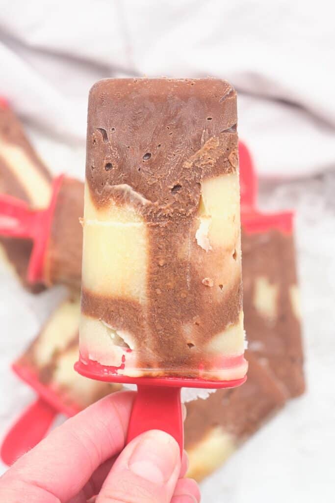 Easy Homemade Vanilla and Chocolate Jello Pudding Pops