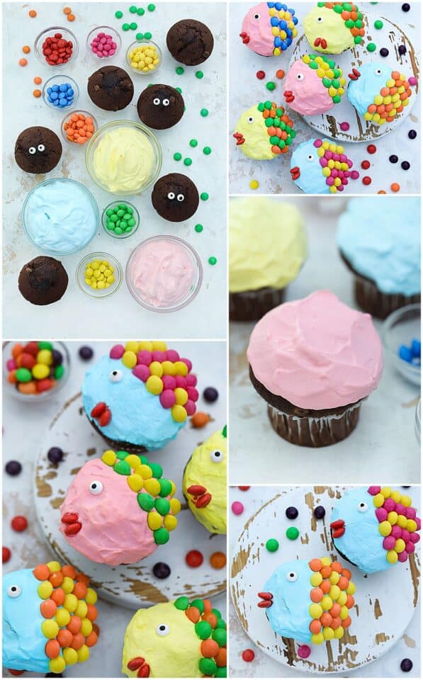 How To Make Easy And Colorful Fish Cupcakes   Fish Cupcakes 1 597x960 