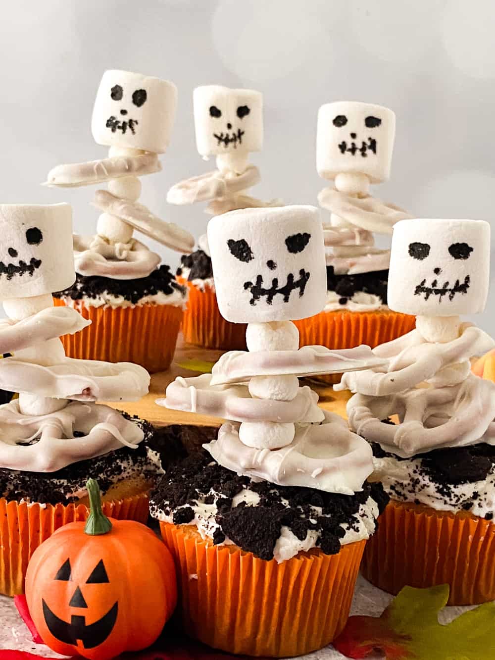 Get Your Spook On with Skeleton Cupcakes