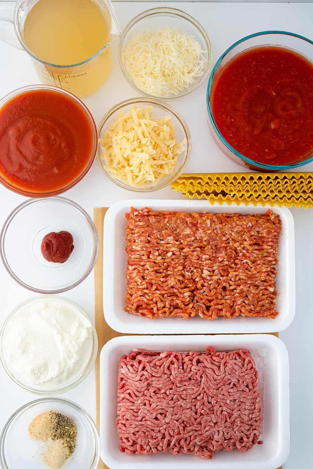 ingredients for lasagna soup
