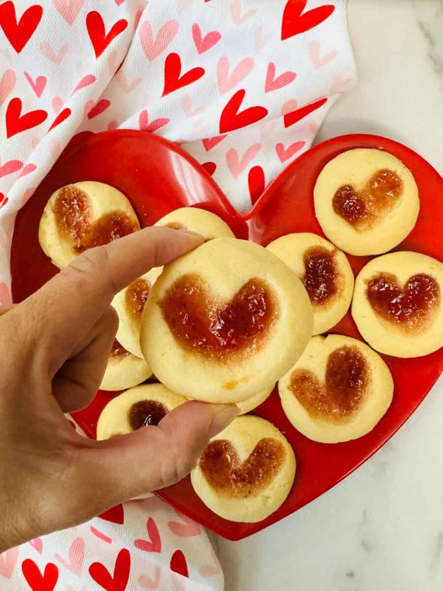 Make These Sweet Jam Heart Thumbprint Cookies With Kids This Valentine