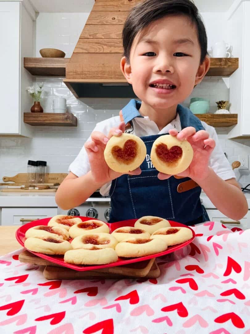 Make These Sweet Jam Heart Thumbprint Cookies With Kids This Valentine