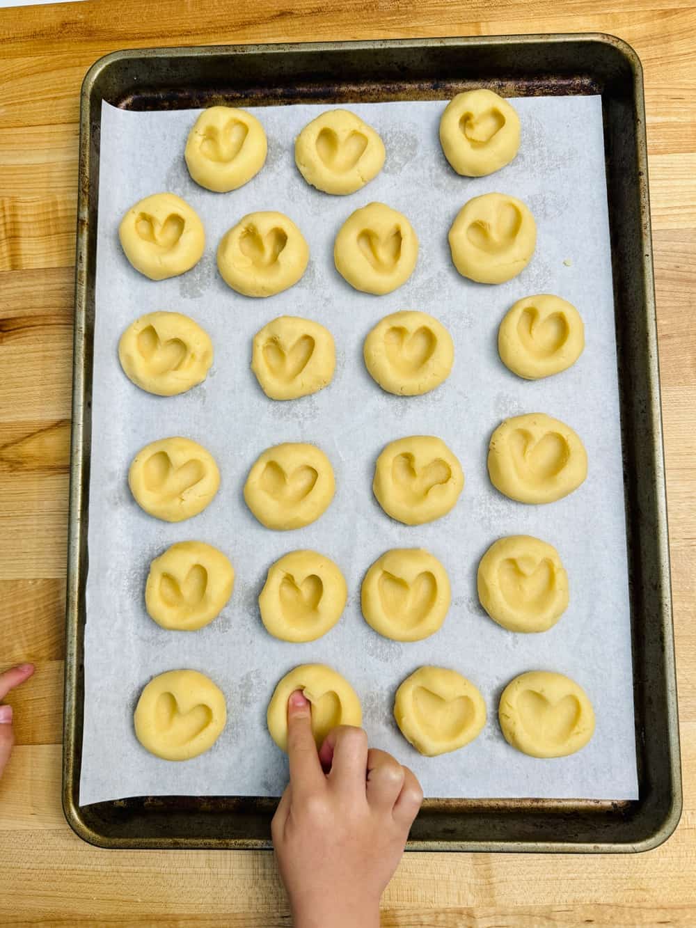 Jam Heart Thumbprint Cookies