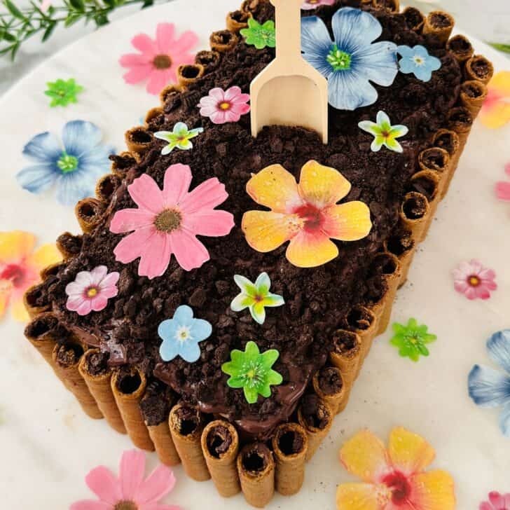 Beautiful Mother's Day Garden Flower Cake Kids Can Make