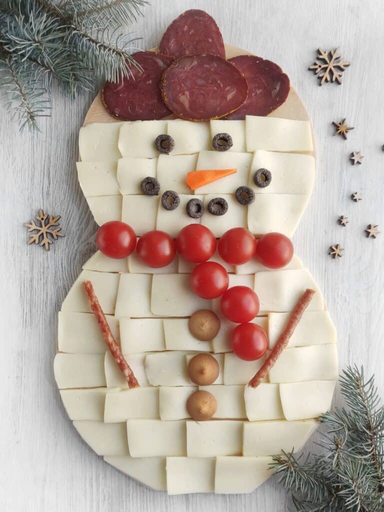 Snowman Charcuterie Board