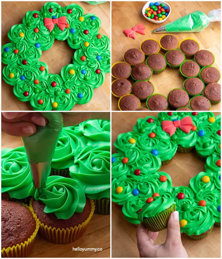 Wreath Cupcakes