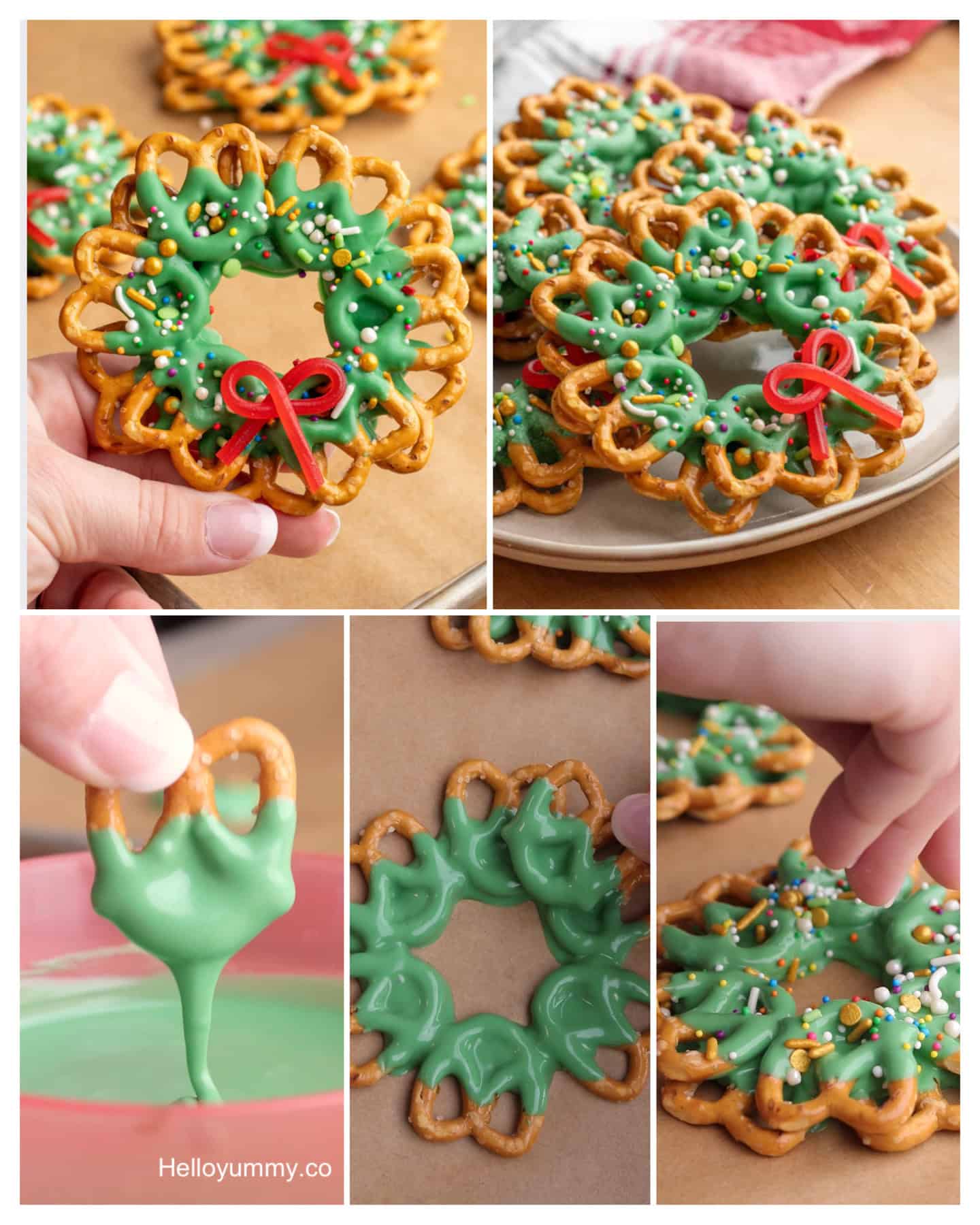 pretzel wreaths