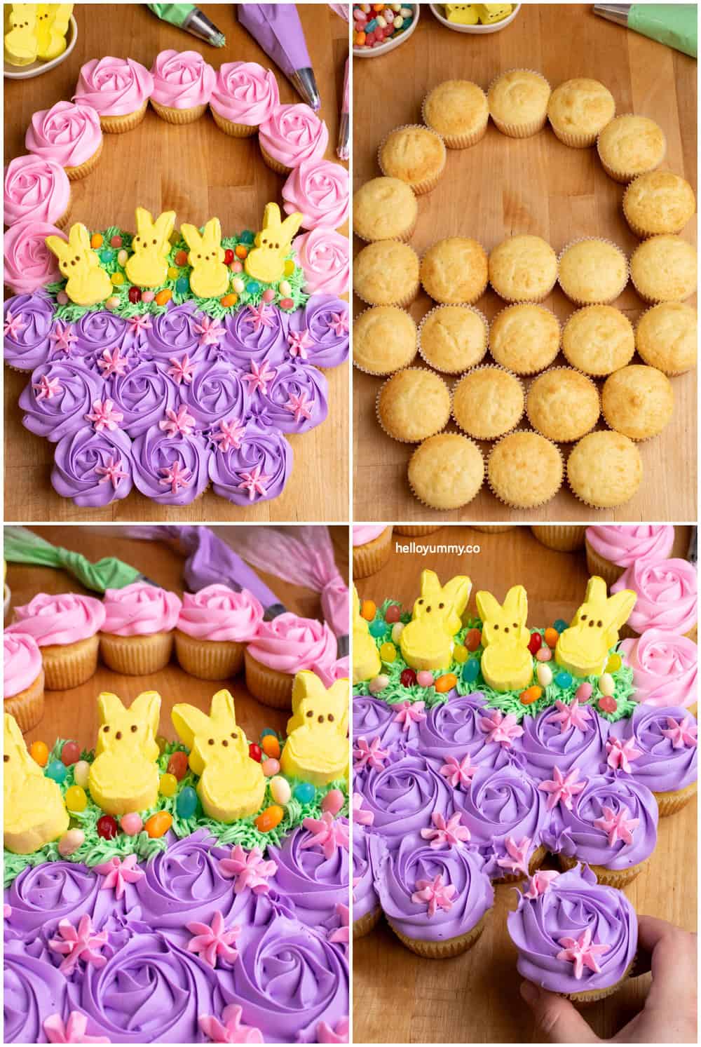 easter basket cupcakes