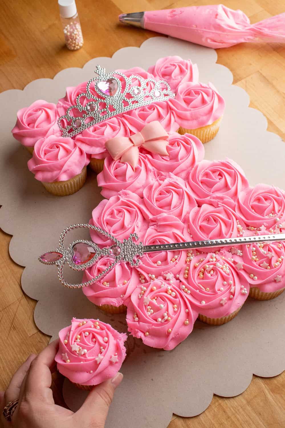Princess Pull-Apart Cupcake Cake