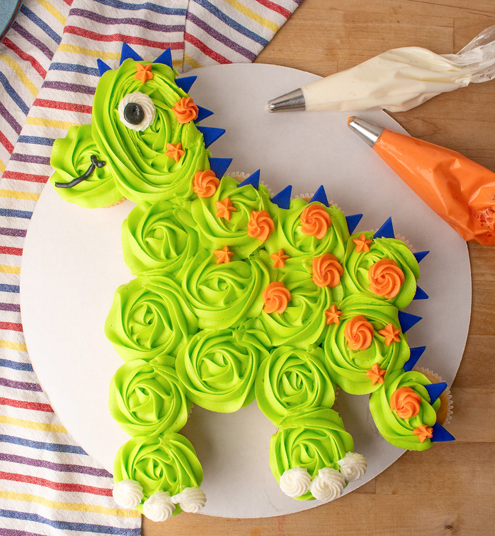dinosaur cupcake cake