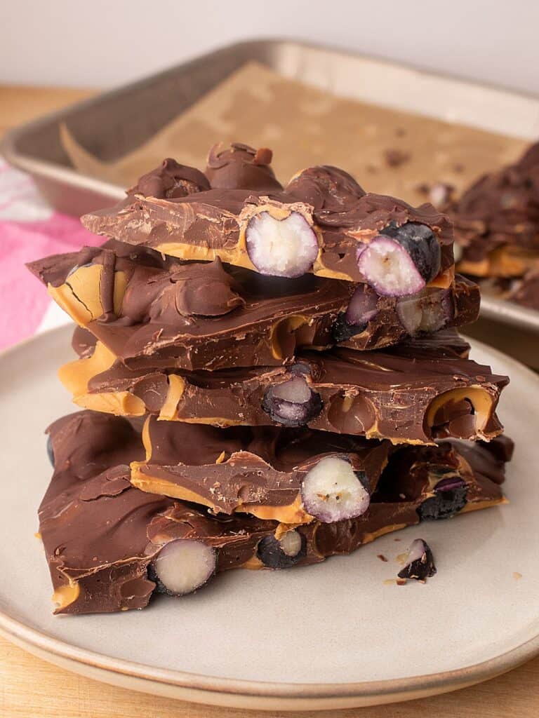 blueberry peanut butter chocolate bark