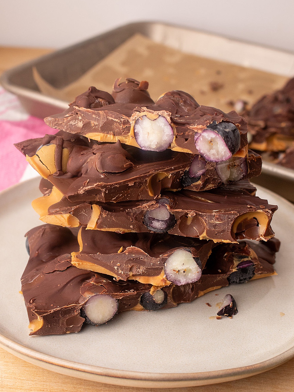 blueberry peanut butter chocolate bark