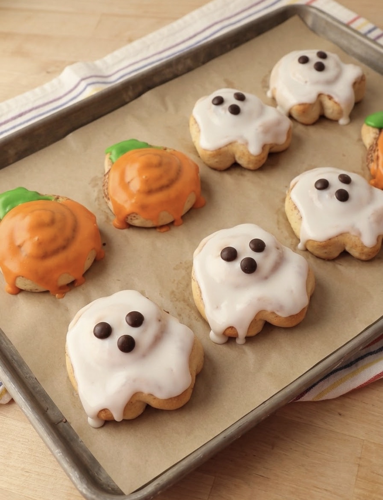 Spooky And Sweet Halloween Cinnamon Rolls